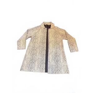 Norma Kamali Kamal Kulture Snake Print Coat Size Small